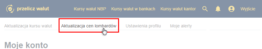Ceny lombardów na Przeliczwalut.pl